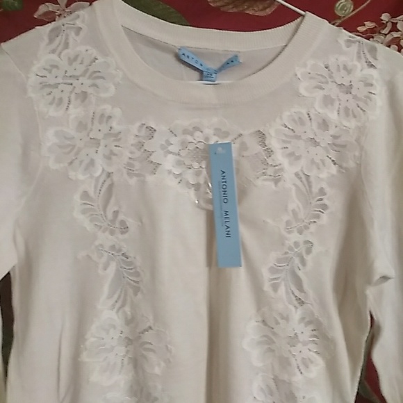 Antonio Melani ivory silk shirt xs - Picture 2 of 3